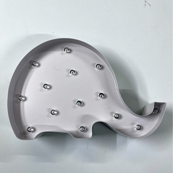 NWT Zara Kids White Metal Elephant LED Retro Light Decor - Picture 3 of 5